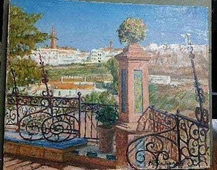 美術品佐原光画伯の油絵F6号真作