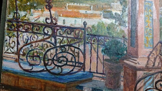 美術品佐原光画伯の油絵F6号真作