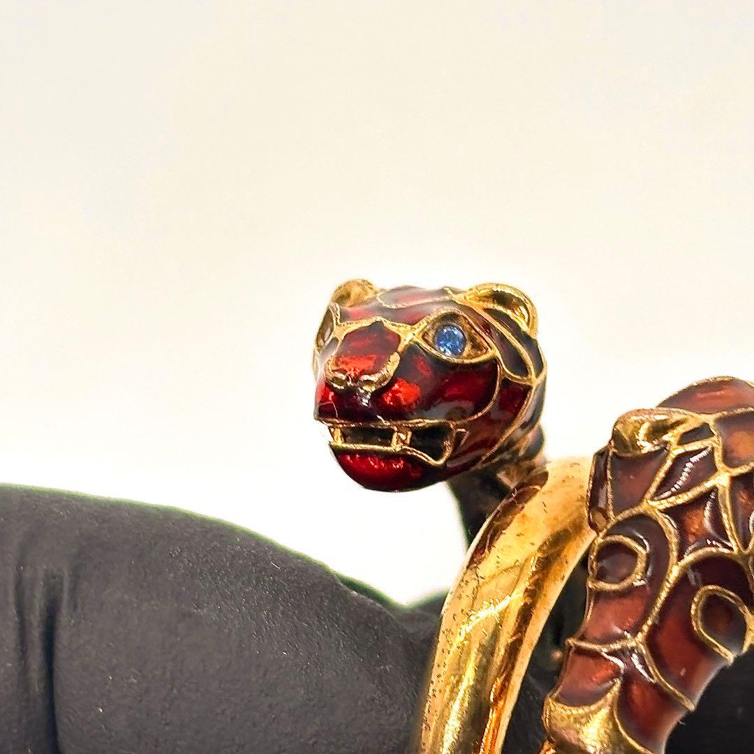 あ*さ様 渋谷龍太着用✨ 14号 GUCCI　ダブルタイガーヘッド リング　ブル