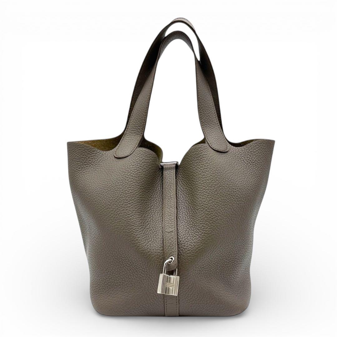 【美品】エルメス ピコタンロック MM トリヨン エタン ハンドバッグ