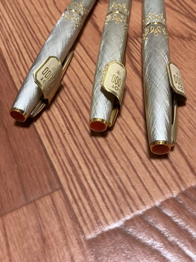 未使用 PILOT 万年筆 3本セット ペン先 14K 18K 2本 シルバー