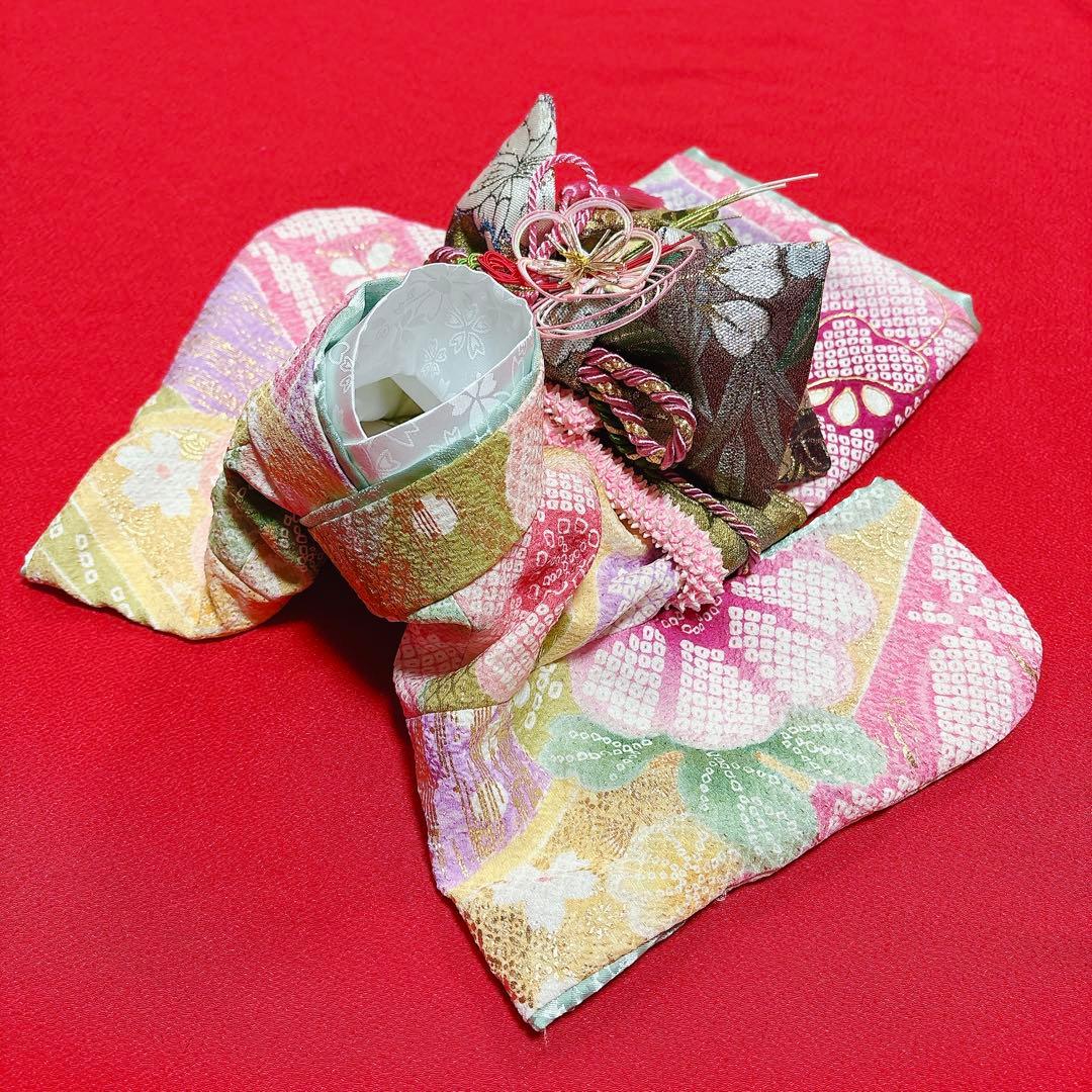 即納✨犬の着物✨犬用本格振袖着物 S パステル 正絹金彩入り