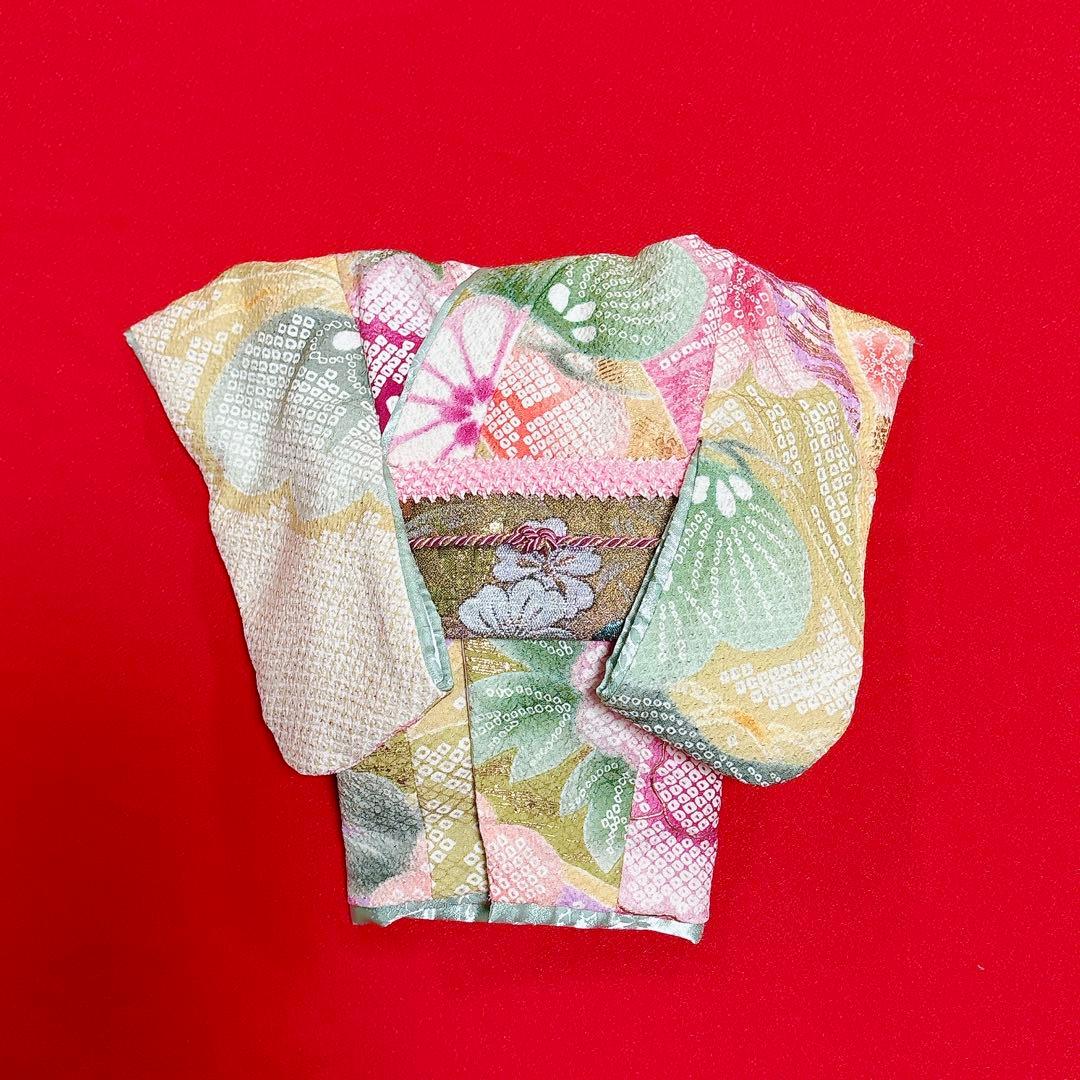 即納✨犬の着物✨犬用本格振袖着物 S パステル 正絹金彩入り