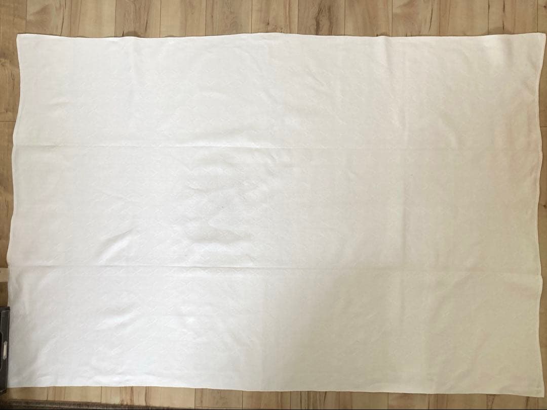 H北欧ヴィンテージ1950s伝統織りリネンのテーブルクロス（大サイズ