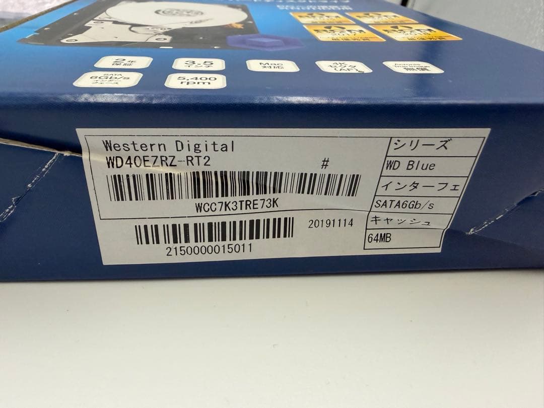 新品未使用 WD 4.0TB 計3台 HDD CMR WD40EZRZ-RT2