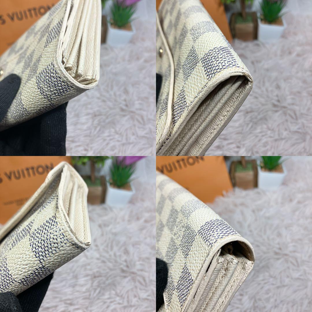 ！美品！ ルイヴィトン ダミエアズール ポルトフォイユ サラ レディース 長財布