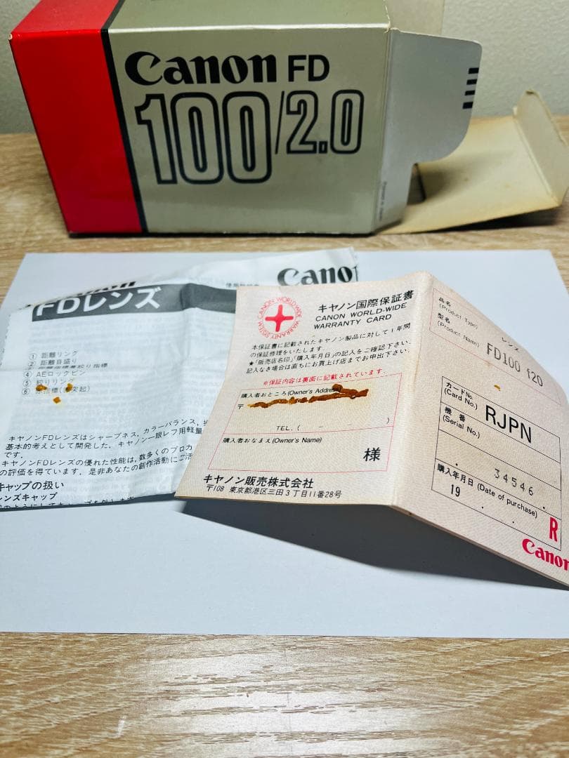 【希少】Canon new FD 100mm F2 Lens
