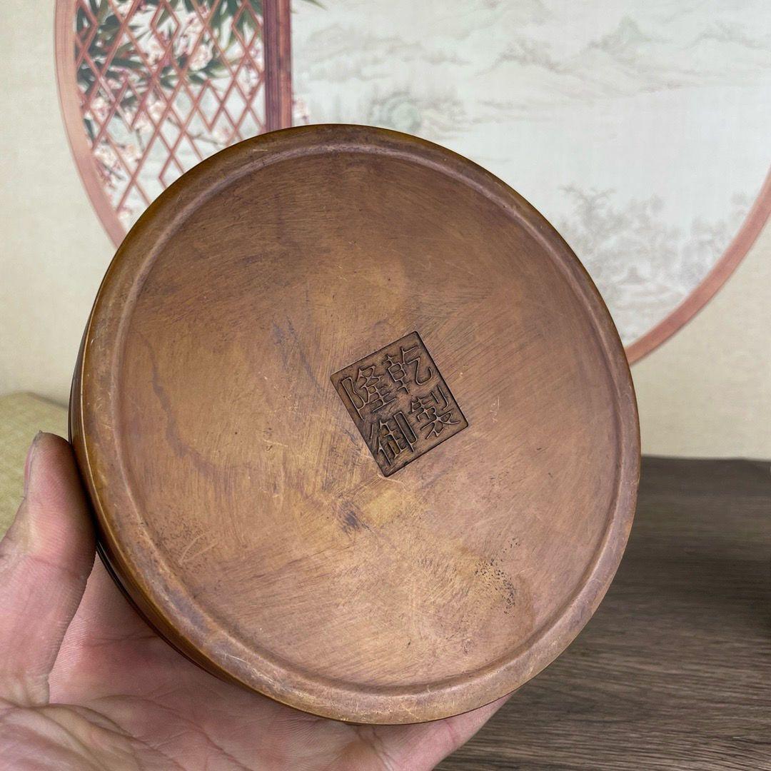 銅製 禅意茶盤 茶洗 茶台 貯水盆 茶道具 装飾品 工芸品 置物