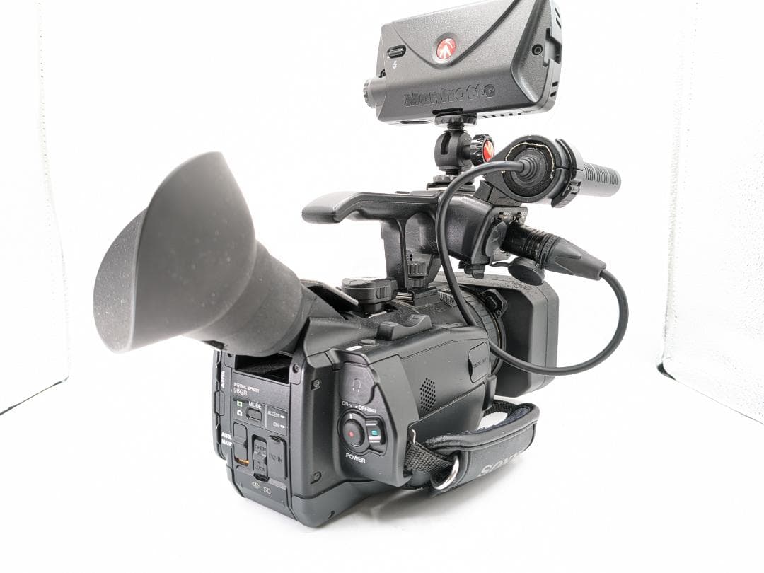 【動作〇】SONY ビデオカメラ HXR-NX70J ケース ライト付