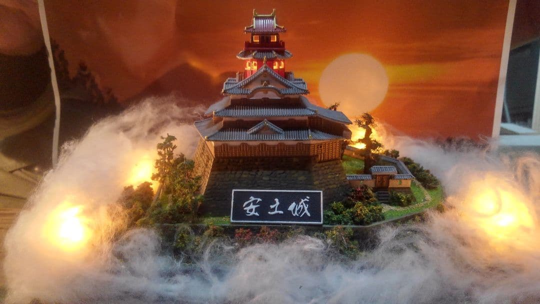 確認用✨鉄道模型ジオラマ✨お寺✨お城ジオラマ、プラモデル✨SPジオラマ製作