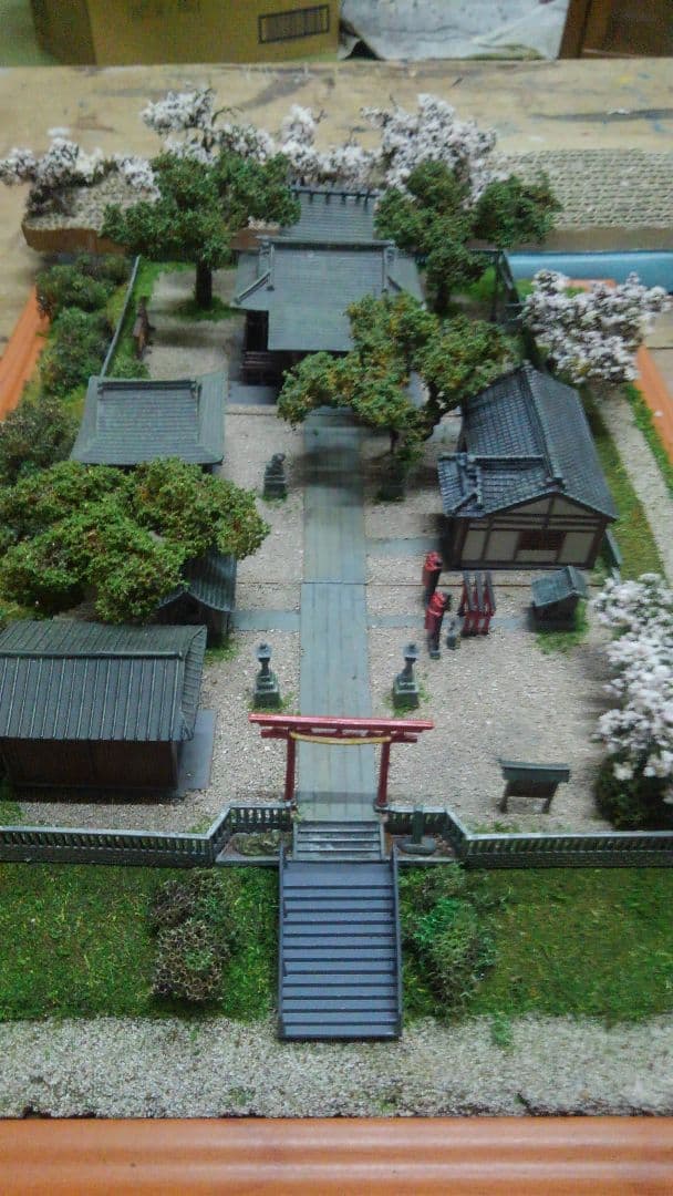 確認用✨鉄道模型ジオラマ✨お寺✨お城ジオラマ、プラモデル✨SPジオラマ製作