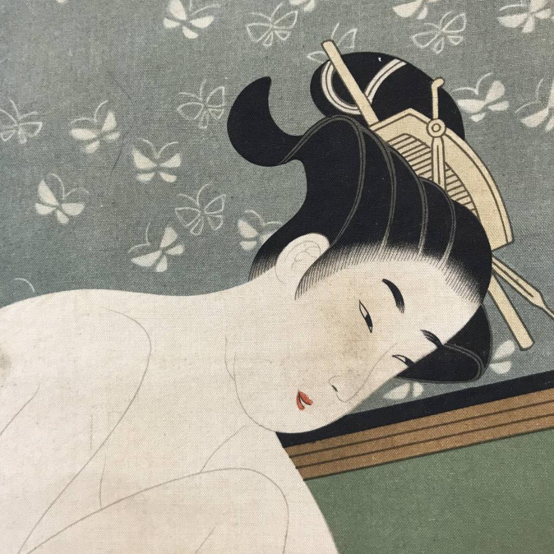 【複製】鈴木春信/浮世絵美人図/美人画/工芸品/掛軸/名家伝来/AC-546