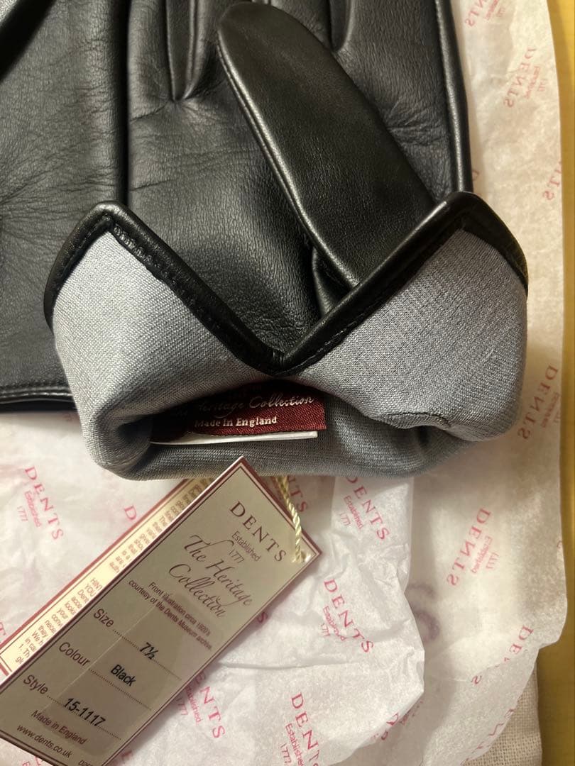 新品DENTS 15-1117 スマホ対応 レザーグローブ ブラック デンツ