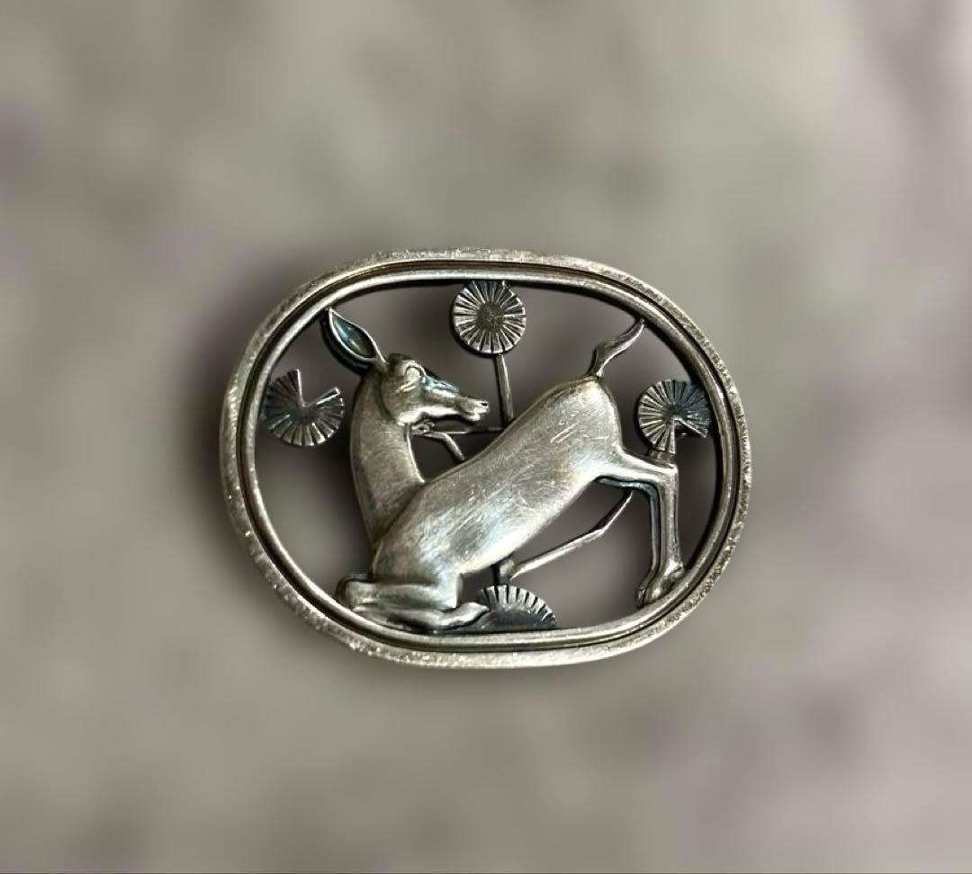 ジョージジェンセン　鹿ブローチ