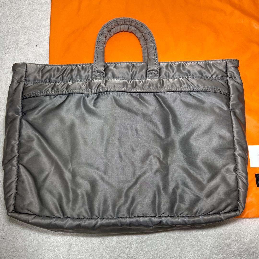 69 美品　ポーター　タンカー　ビジネスバッグ　2way グレー　シルバー