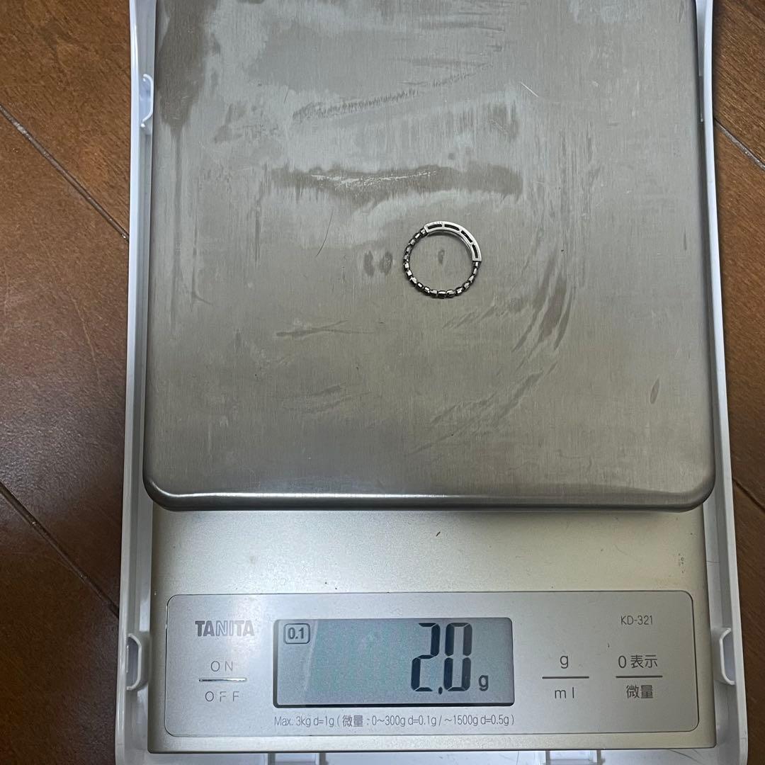 Pt950 刻印 ダイヤ0.15ct 総重量2.0g形状記憶リング