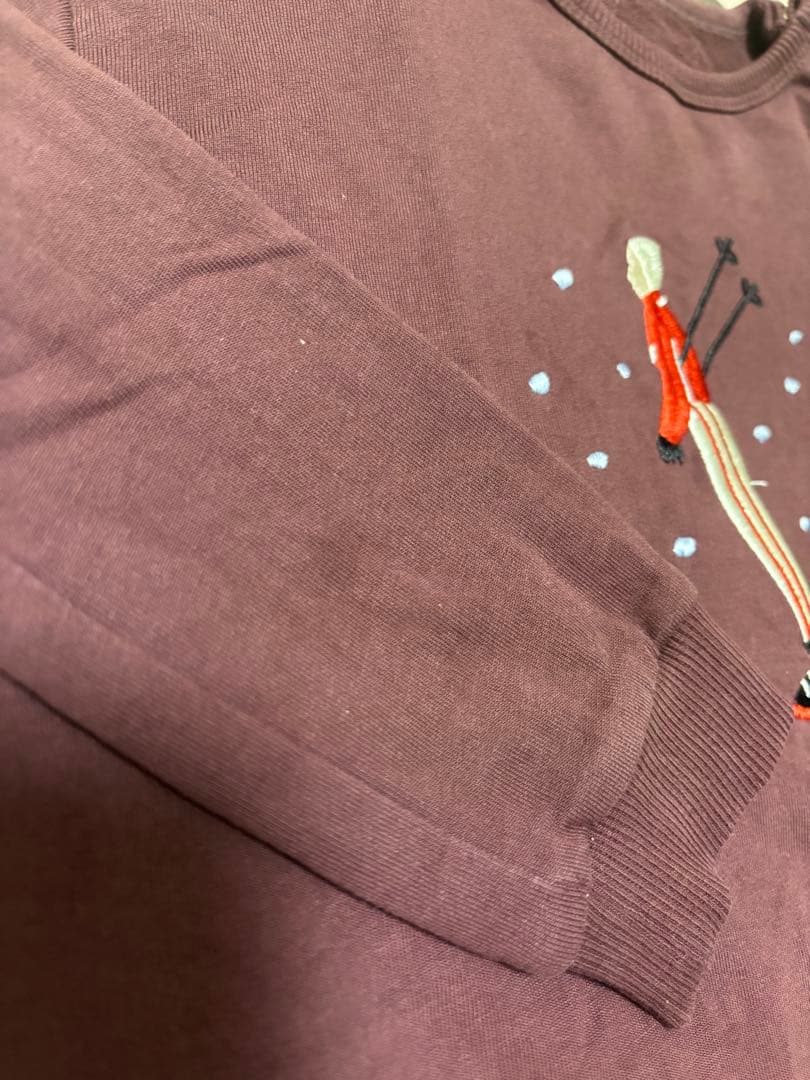 House on the Hill スキー刺繍トレーナー　brown/100