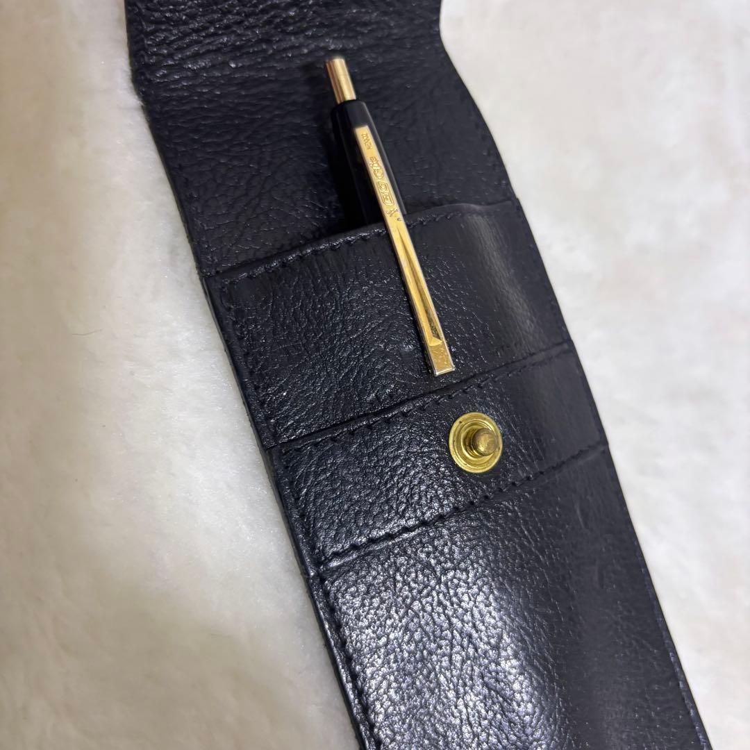 【希少 美品】イルビゾンテ ペンケース レザー ブラック ペンセット