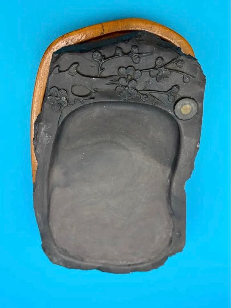 端渓硯　石目　梅の花