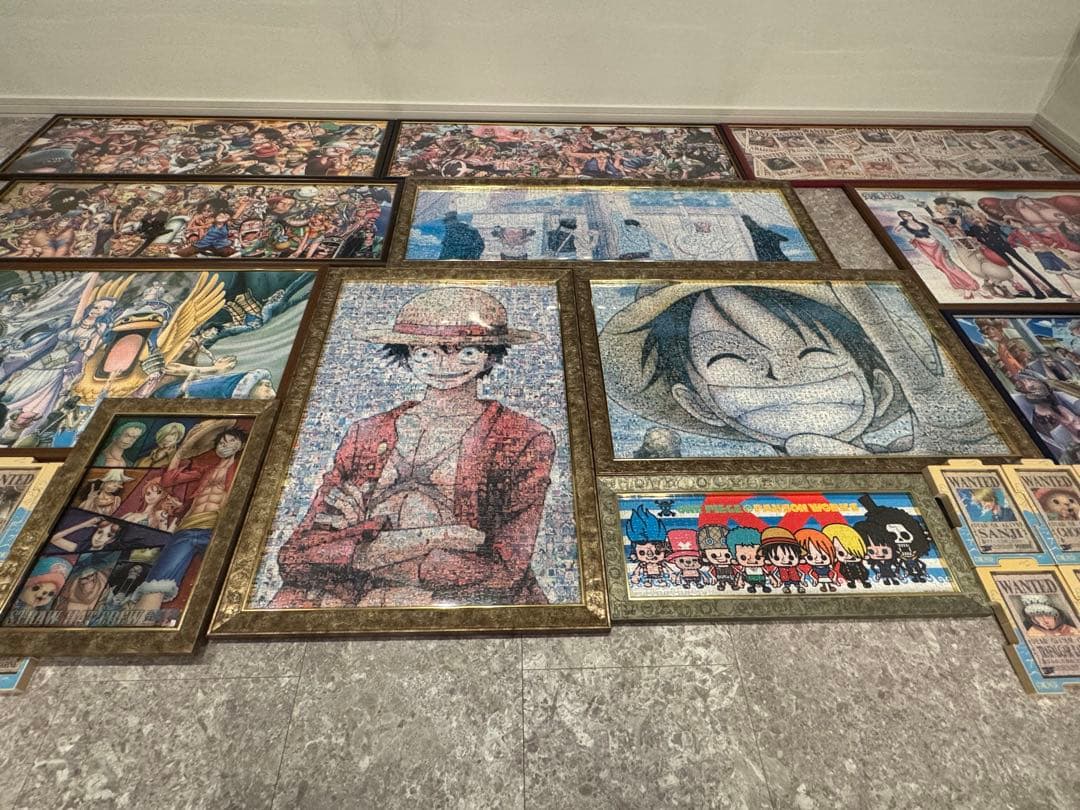 【完成品】ワンピースパズル34個セット/アルティメット専用パネル付