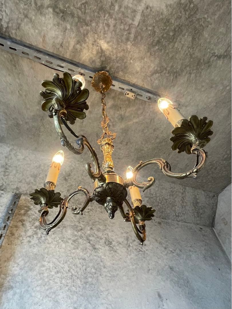 最安値！4a. フランス アンティーク シャンデリア 4灯 キャンドル