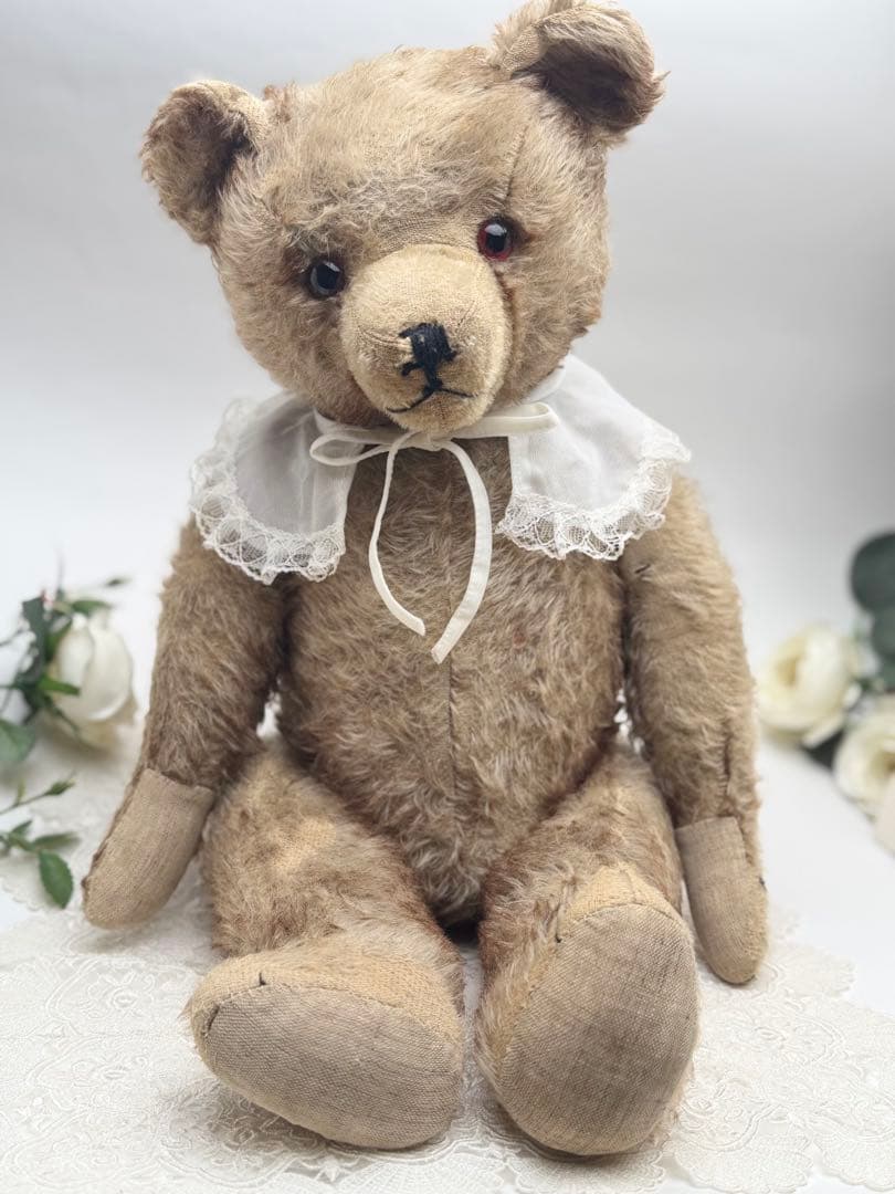 ち*ら様 ハーマン■1930's～1950'sアンティーク大型ベア54cm■HE