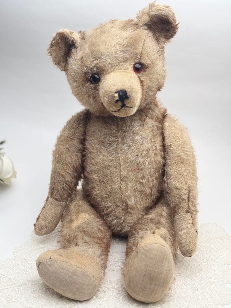 ち*ら様 ハーマン■1930's～1950'sアンティーク大型ベア54cm■HE