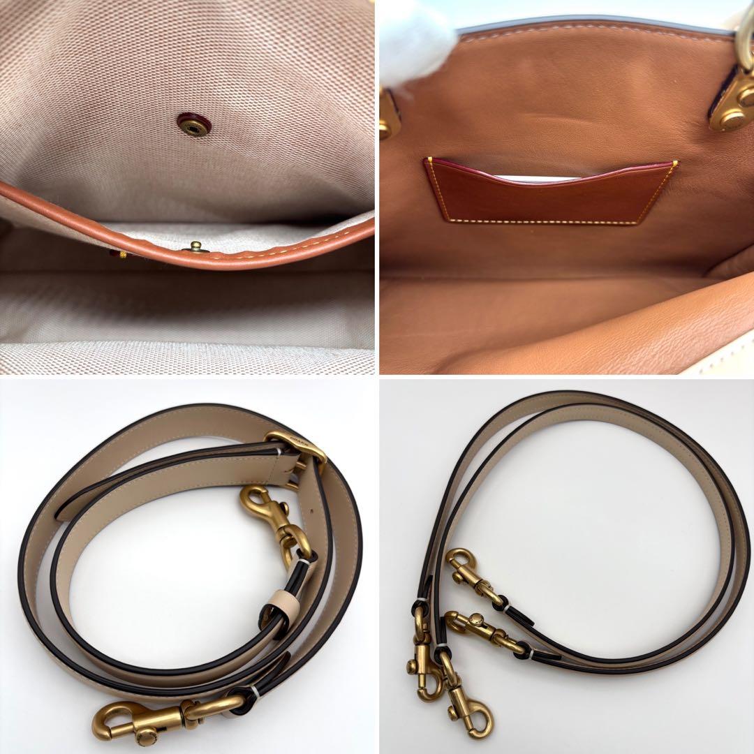 未使用に近い コーチ 2way ローグ トムウェッセルマン リップ柄 バッグ