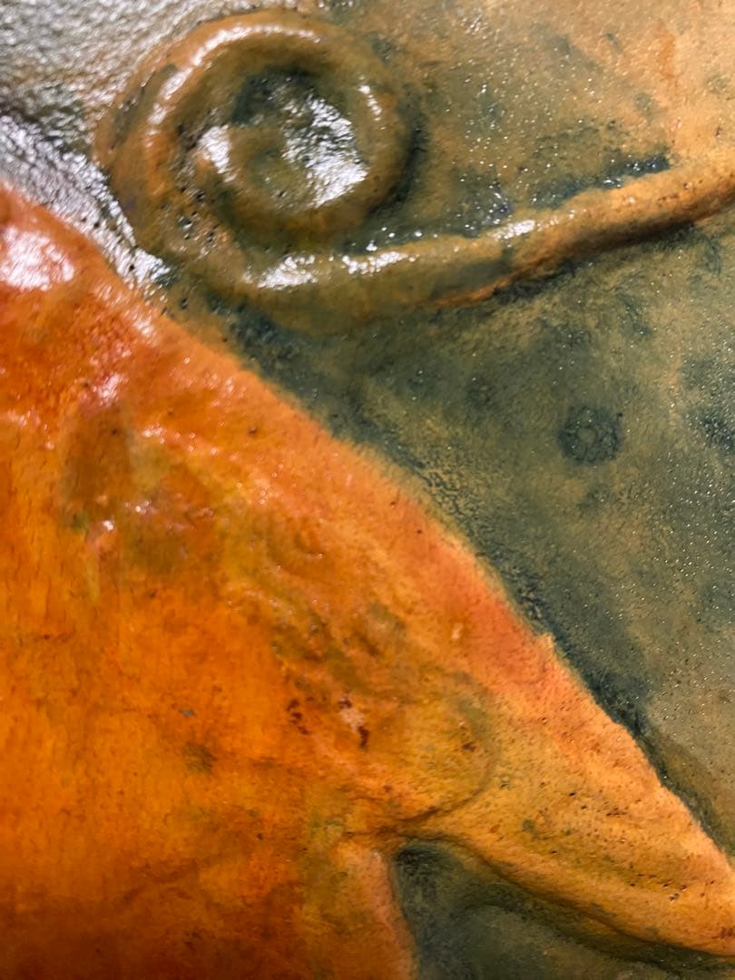 鳥のレリーフアート（皮）