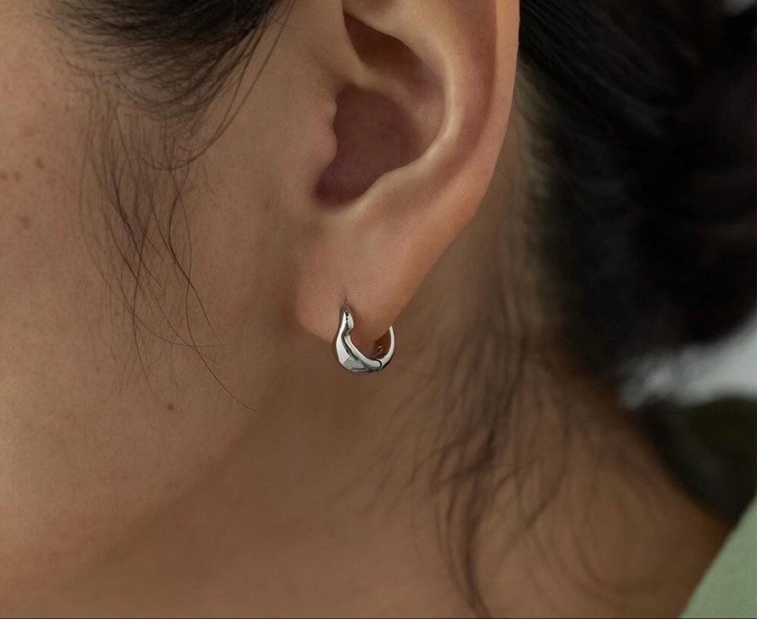 Jouete［スナップピアス］ドロップ SV925+プラチナコーティング F