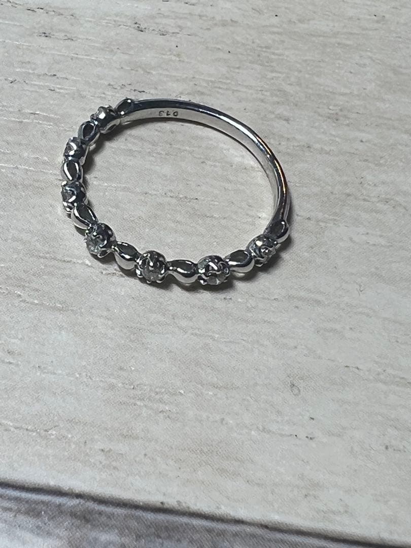 ハーフエタニティリング　0.13ct K10 9号