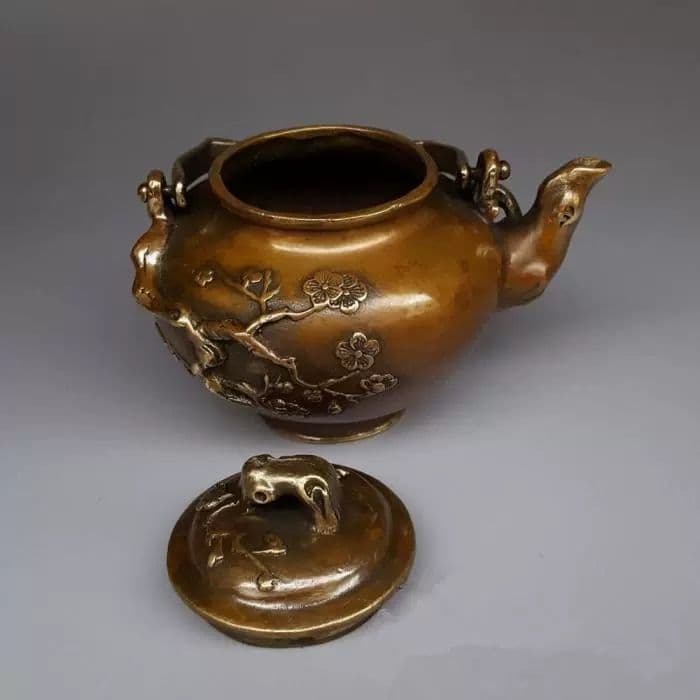銅器 梅花壺 水筒 茶器 装飾品 工芸品 置物