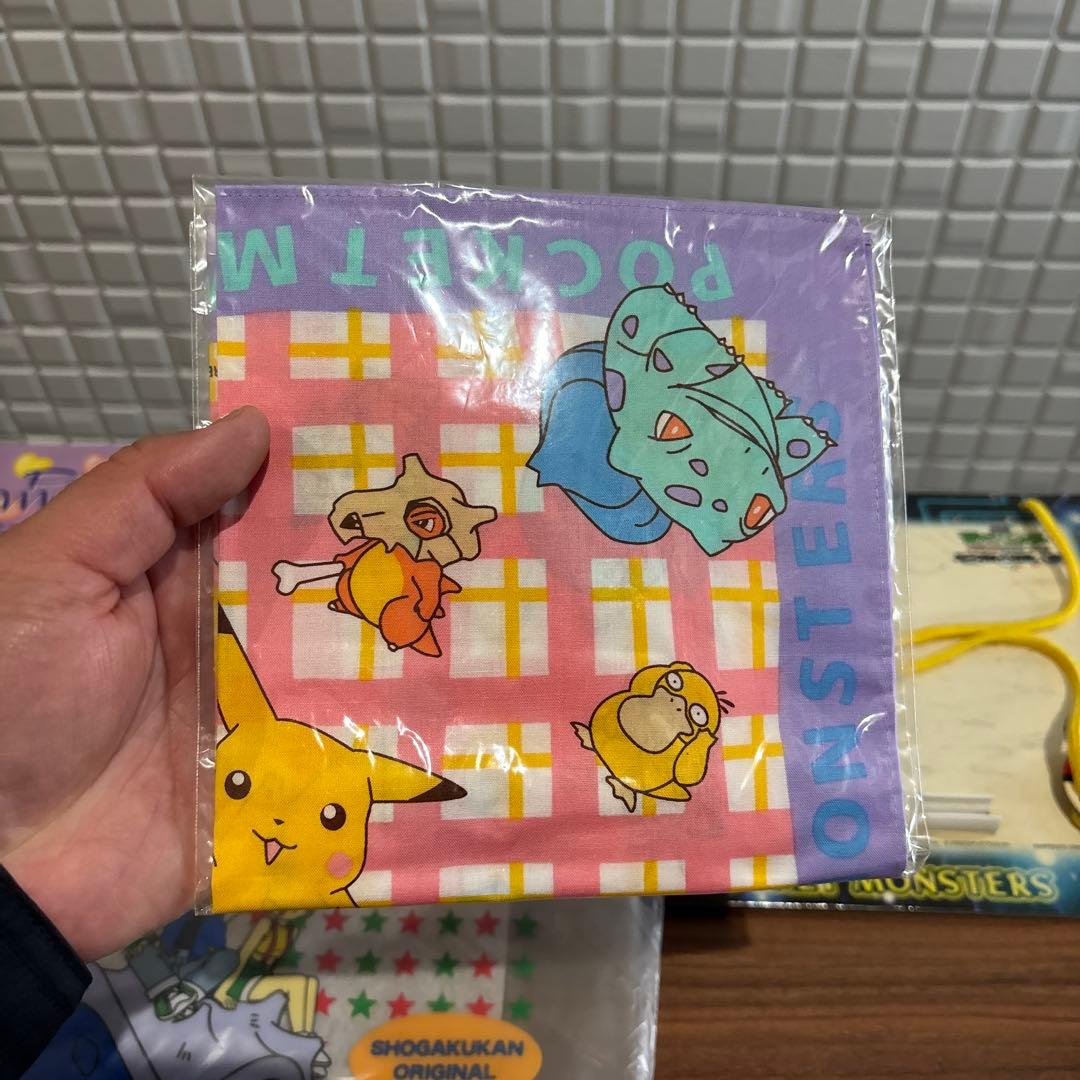 初代　ポケモングッズ　タオル　ハンカチ　ビーチバック　スプーン　黒板