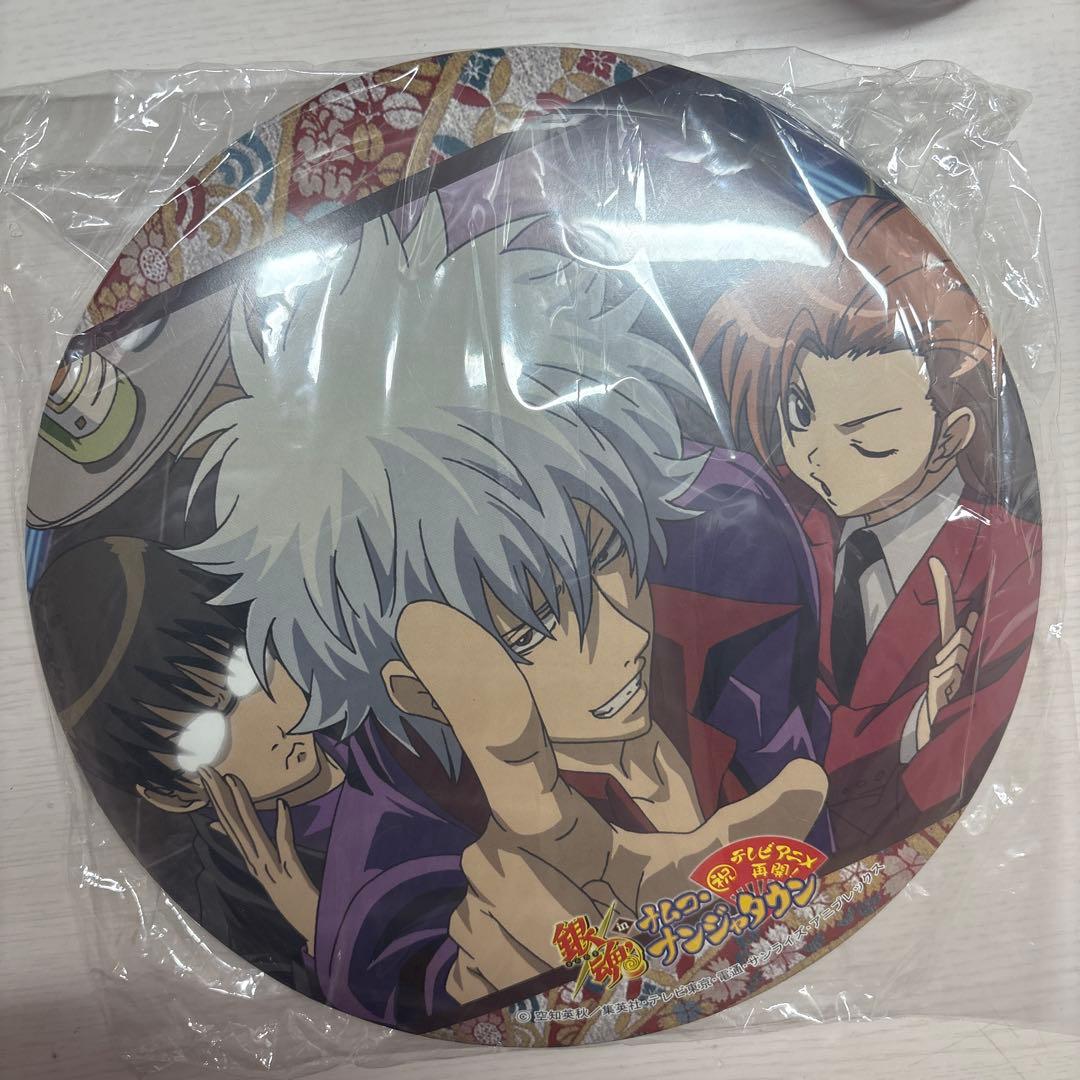 銀魂 デカ缶バッジ ナンジャタウン 祝TVアニメ再開 銀時 新八 神楽 25cm