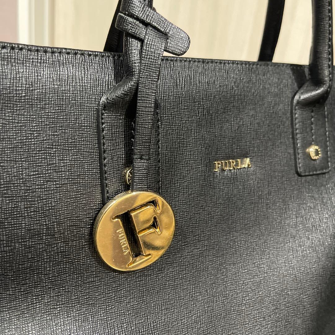 美品 FURLA 2way ショルダーバッグ ハンドバッグ トートバッグ 大容量