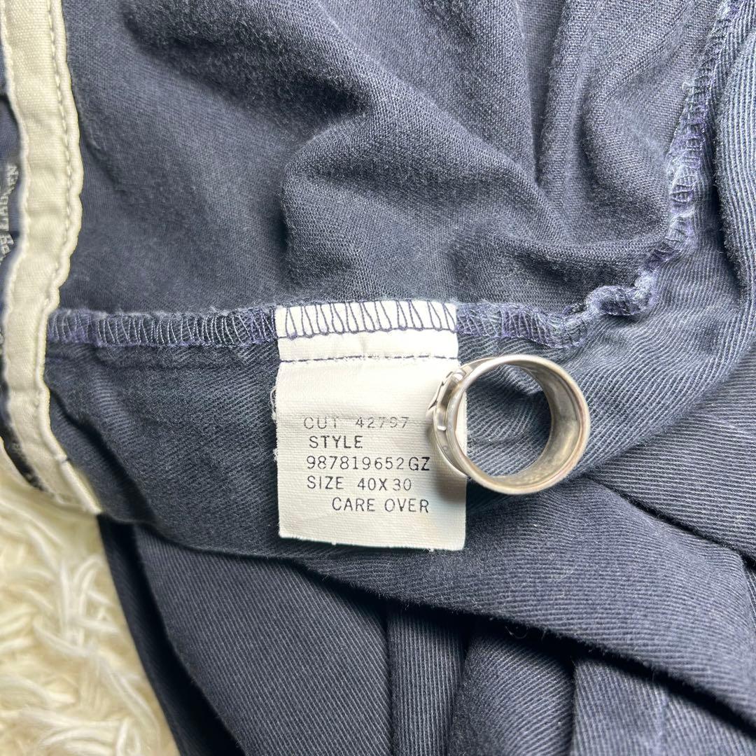 90s　ポロラルフローレン　ポロチノ　チノパン　USA製　ネイビー　W40