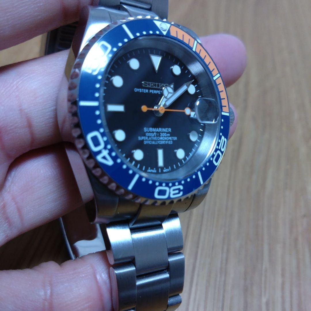 カスタム MOD NH35 バイカラーベゼル 自動巻き オリジナル