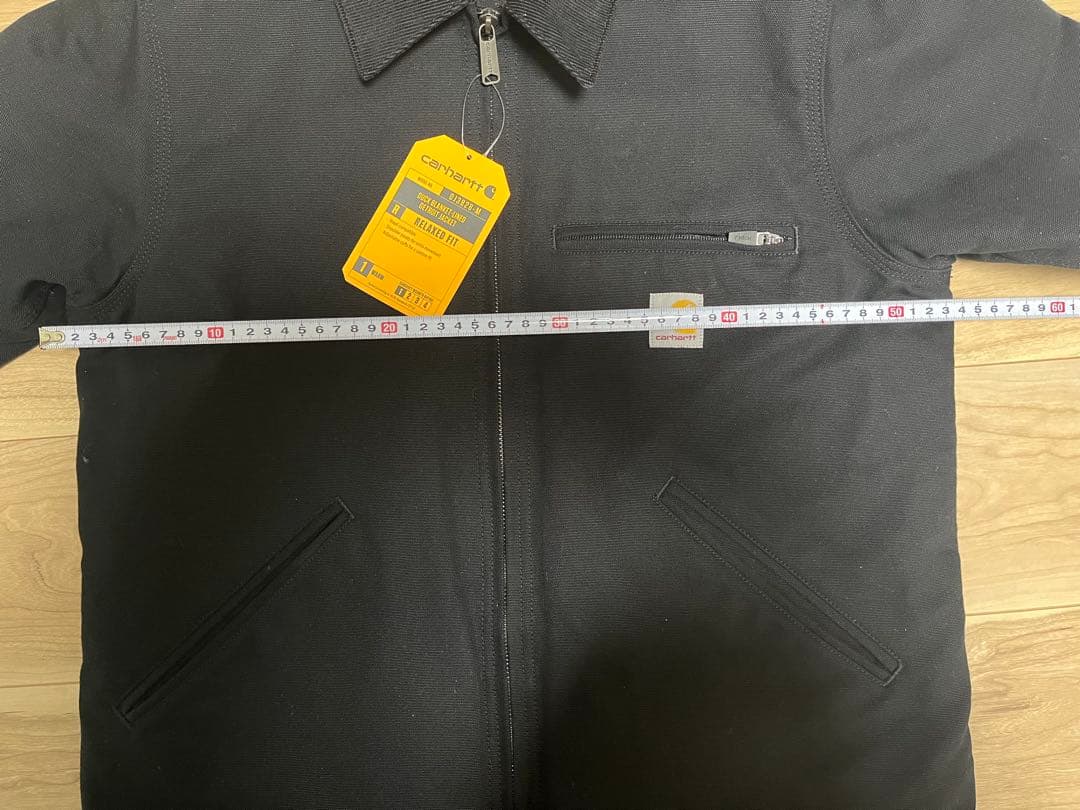 早い者勝ち ブラック デトロイトジャケット ダック地 S カーハート