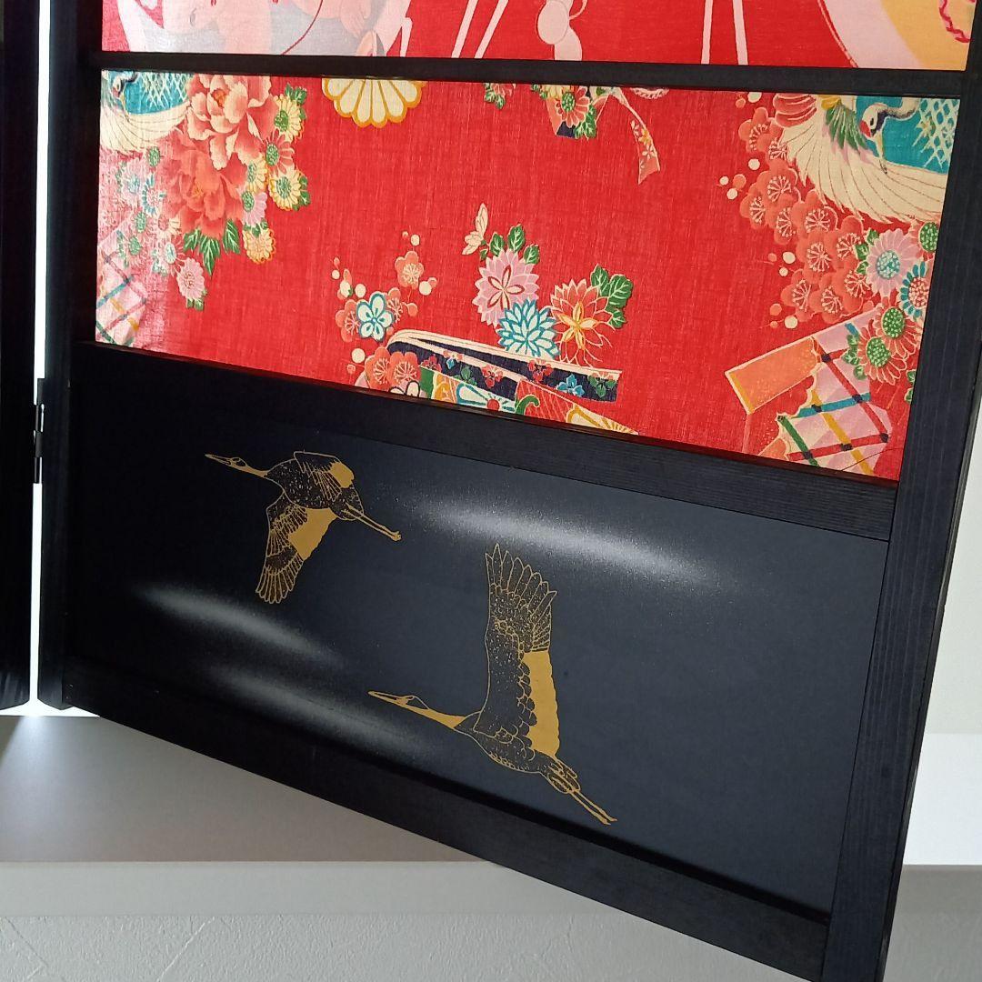 【いいね！不要】ハンドメイド　リメイク　　大正ロマン　衝立　パーティション　屏風