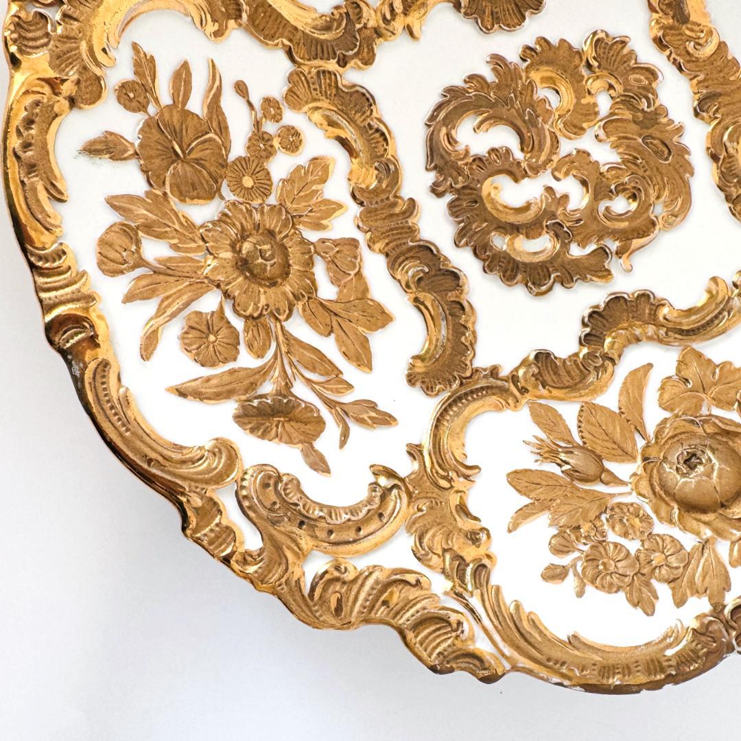 ★マイセン★1級品 プレート ゴールドグランツ バラ 28cm　プレート