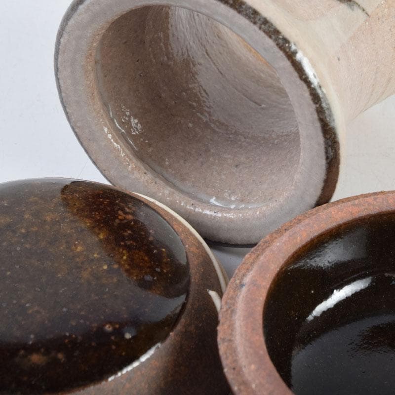 茶道具　武村利左衛門　中村清六　盃・蓋置・香合　共箱　5点まとめて　N　8888