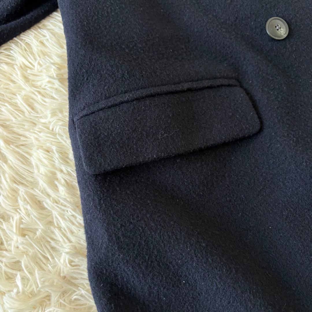 北欧暮らしの道具店　3WAYアレンジ襟のかろやかチェスターコート　F ネイビー