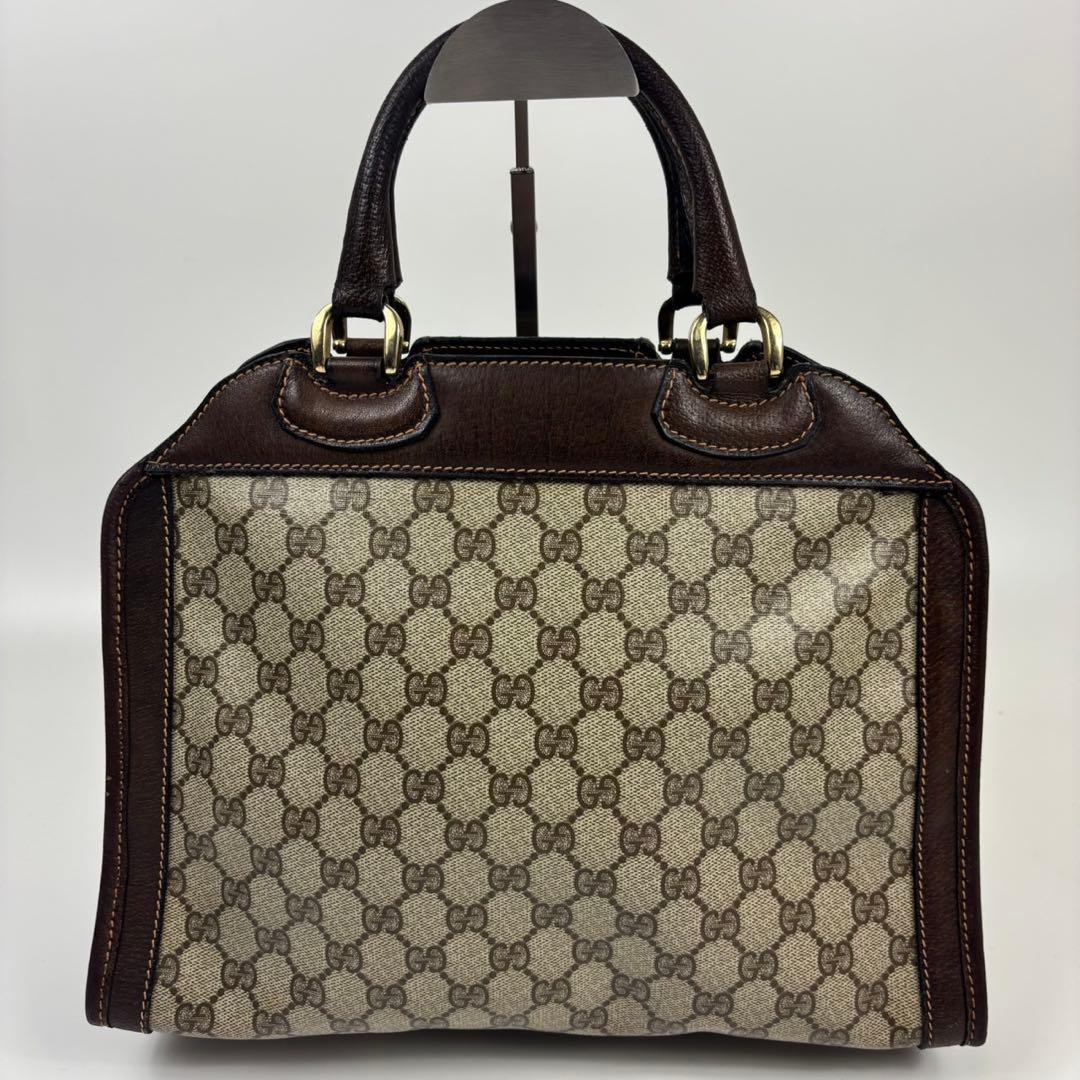 グッチ GGスプリーム ハンドバッグ ボストンバッグ ブラウン PVC