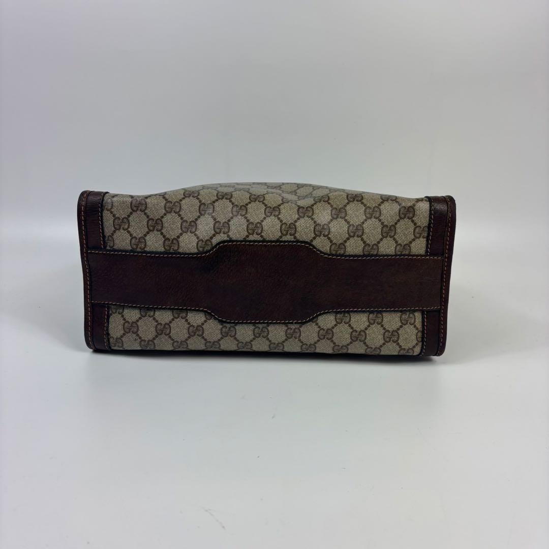 グッチ GGスプリーム ハンドバッグ ボストンバッグ ブラウン PVC