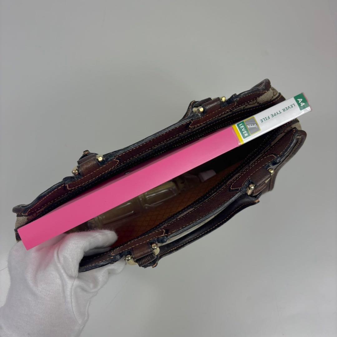 グッチ GGスプリーム ハンドバッグ ボストンバッグ ブラウン PVC