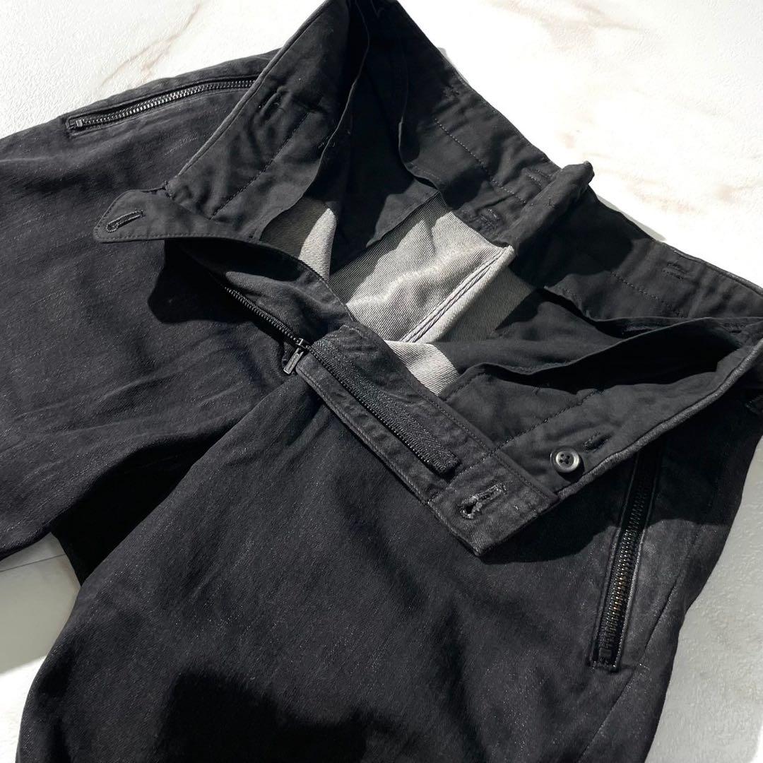 美品 22AW⭐️ヨウジヤマモトプールオム デニム サルエルパンツ ブラック