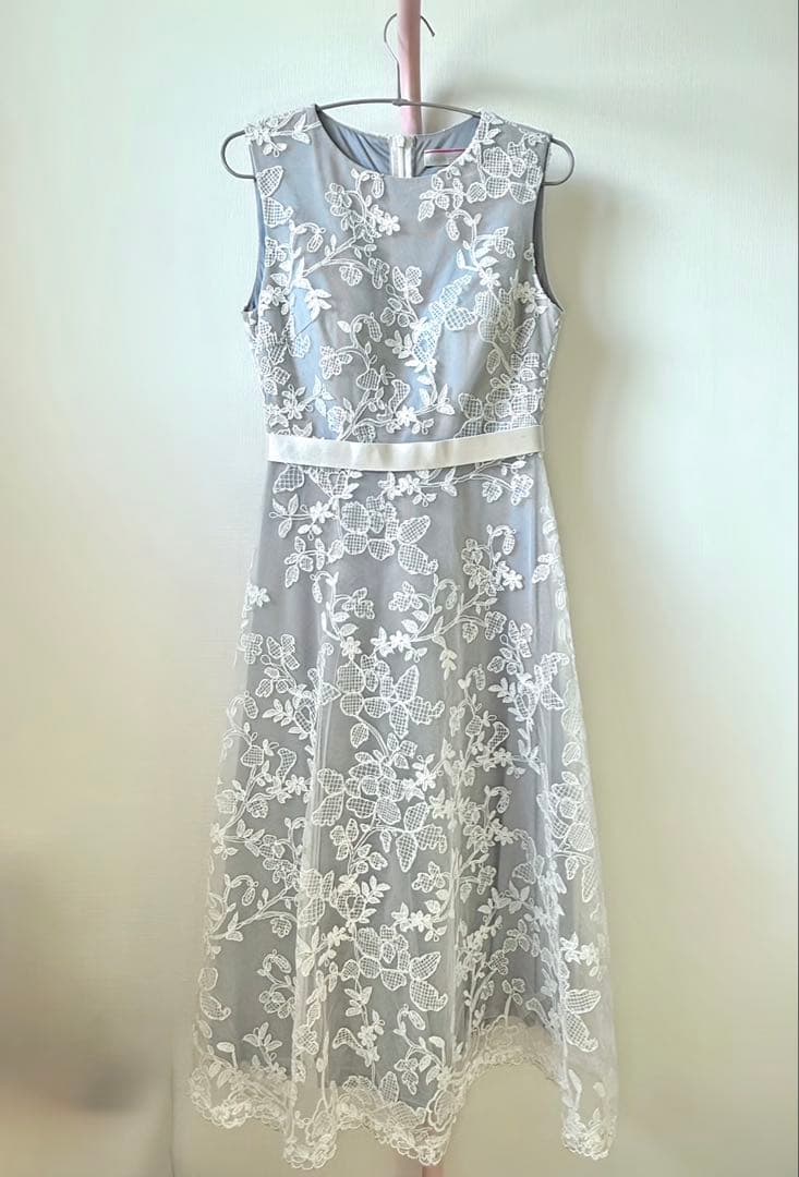 【美品＆即発送】sugar エルケイグレーレース　Aラインドレス7号