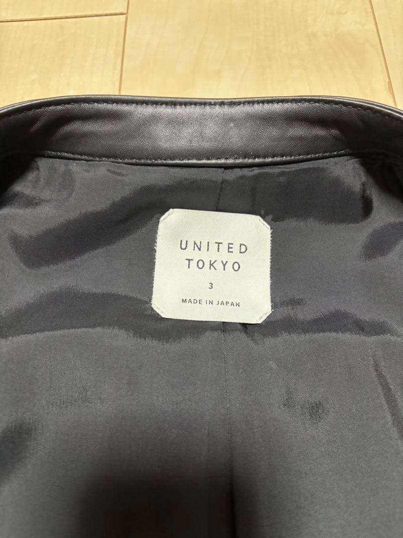 UNITEDTOKYOラムレザーシングルライダースジャケット L