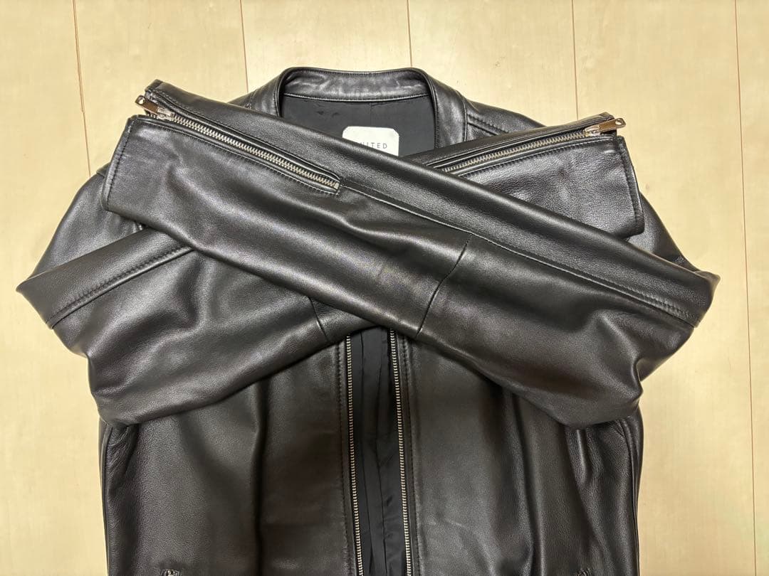 UNITEDTOKYOラムレザーシングルライダースジャケット L