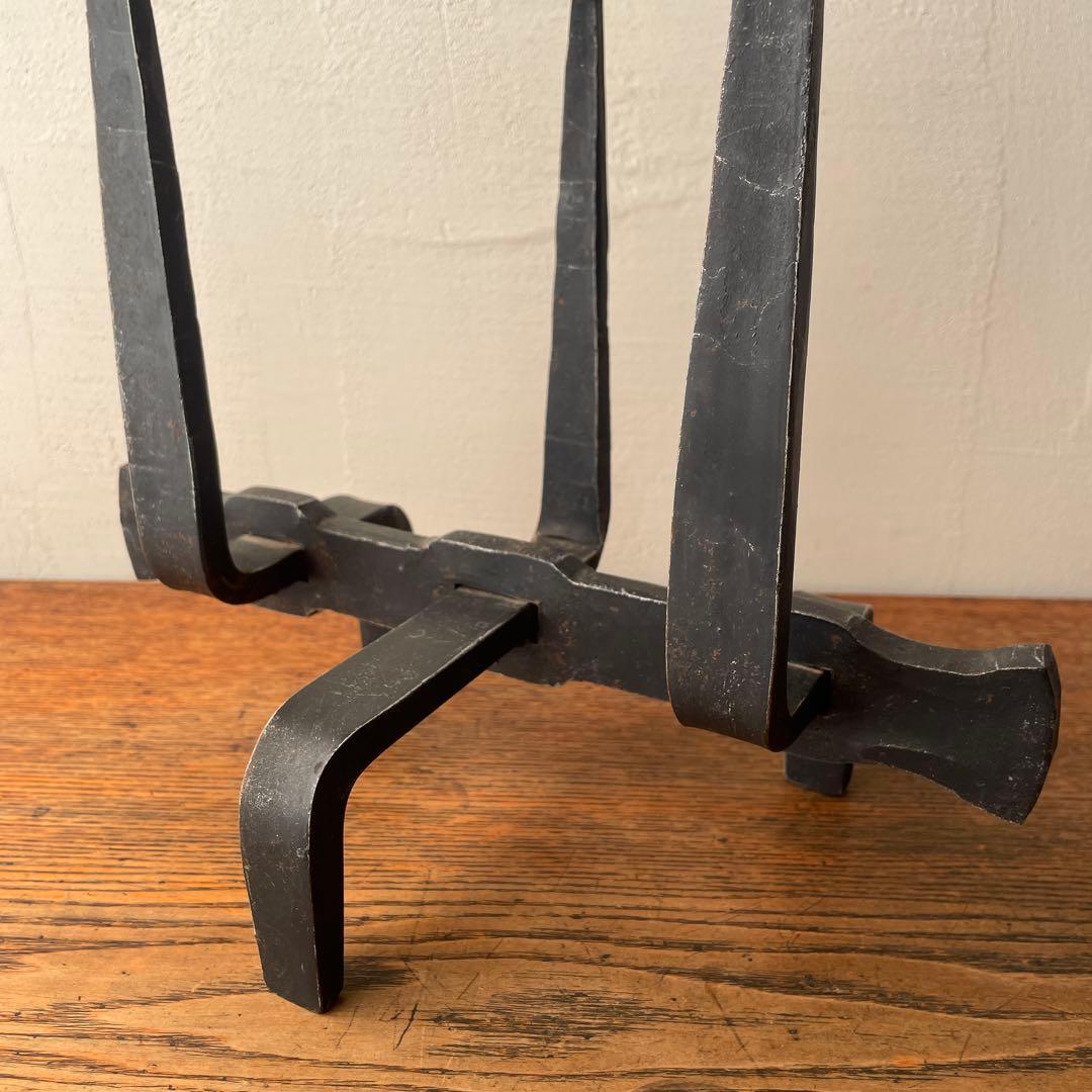 ハンガリー製 アイアン　燭台　ミッドセンチュリー　金工作家　キャンドルホルダー